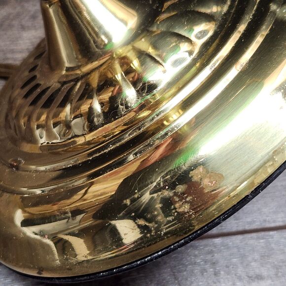 Vintage Green Banker’s Desk Lamp Brass Base Plastic Shade Tested Works - Picture 3 of 12